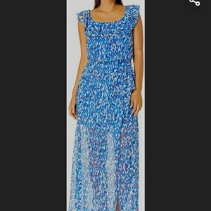 NINE WEST Faux Wrap Chiffon Maxi Dress bridal